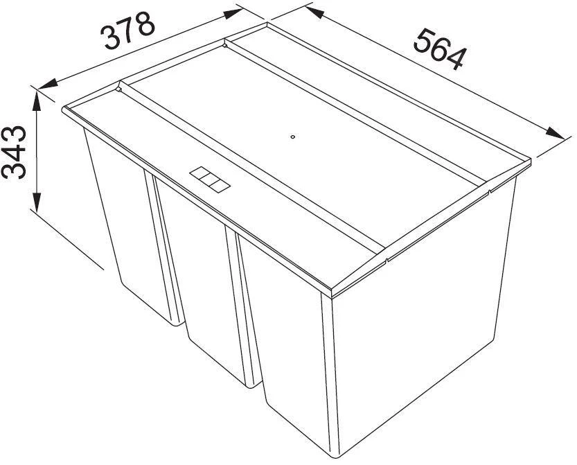 Franke Abfalltrennsysteme - Abfalleimer Easysort 600-3-0, Eingebaut 121.0494.192 4 Franke Abfalltrennsysteme - Abfalleimer Easysort 600-3-0, Eingebaut 121.0494.192 – Bild 2