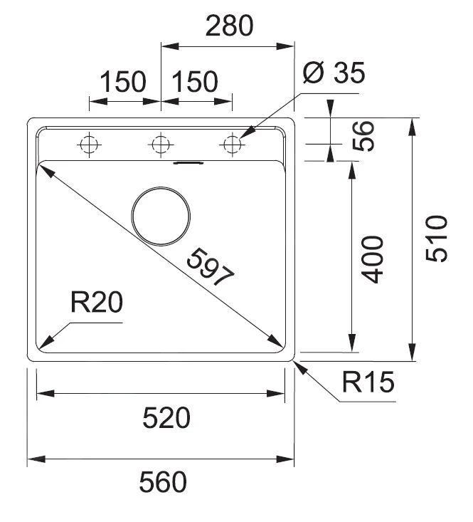 Franke Sets - Set G244, Fragranitspüle MRG 610-52 RTL Und Armatur FP 0408.031, Schwarz Matt / Chrom 114.0675.673 4 Franke Sets - Set G244, Fragranitspüle MRG 610-52 RTL Und Armatur FP 0408.031, Schwarz Matt / Chrom 114.0675.673 – Bild 2