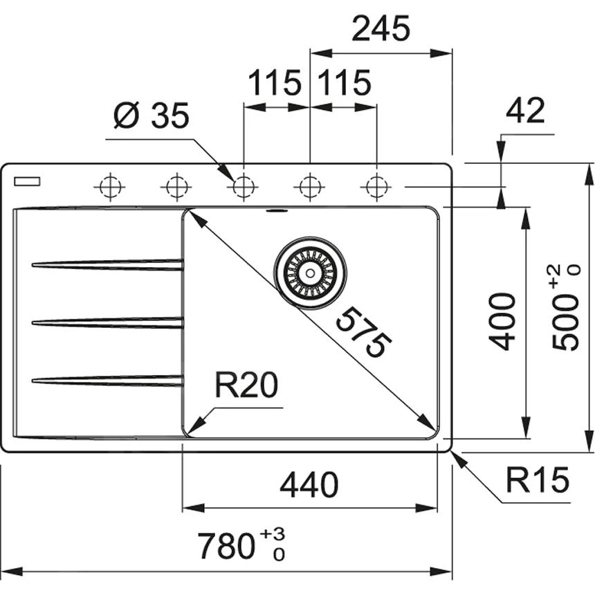 Franke Sets - Set G235, Fragranit Spülbecken CNG 611-78 TL/7 Und Küchenarmatur FP 9000.084, Felsgrau 114.0650.847 4 Franke Sets - Set G235, Fragranit Spülbecken CNG 611-78 TL/7 Und Küchenarmatur FP 9000.084, Felsgrau 114.0650.847 – Bild 2