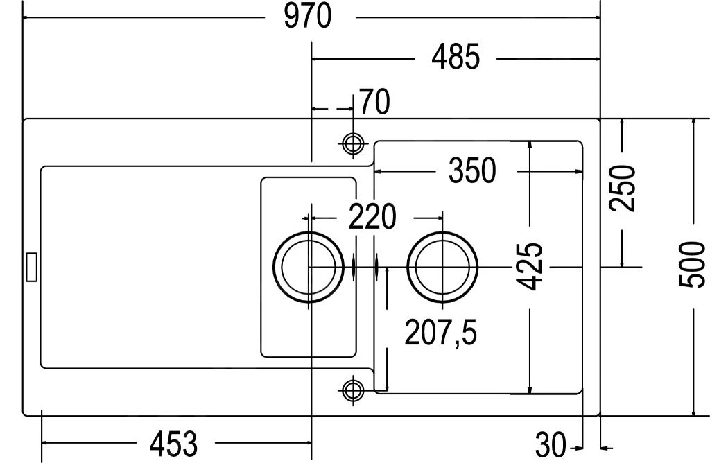Franke Maris - Fragranit Spülbecken MRG 651, 970x500 Mm, Onyx 114.0250.550 4 Franke Maris - Fragranit Spülbecken MRG 651, 970x500 Mm, Onyx 114.0250.550 – Bild 2