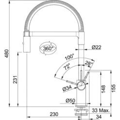 Franke Küchenarmaturen - Spültischarmatur Mit Federarm Und Umsteller, Chrom 115.0265.997 5 Franke Küchenarmaturen - Spültischarmatur Mit Federarm Und Umsteller, Chrom 115.0265.997 -Küchenarmaturen Verkauf 314b89967854b3ced0b3ea57