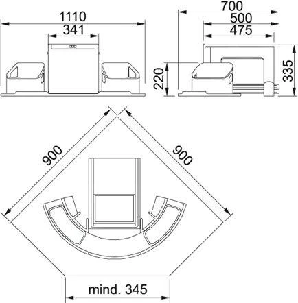 Franke Cube - Sorter Cube, Eckig, 1 X 18 L, 2 X 8 L 134.0055.288 4 Franke Cube - Sorter Cube, Eckig, 1 X 18 L, 2 X 8 L 134.0055.288 – Bild 2