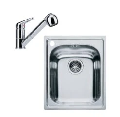 Franke Sets - Küchenset N69, AMX 610 Und Spültischarmatur FC 9547.031, Edelstahl/ververchromtt 101.0508.438