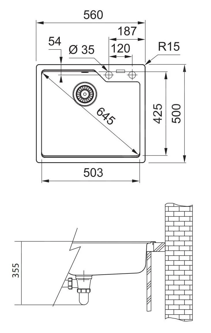Franke Urban - Fragranit Spülbecken UBG 610-56, 560x500 Mm, Sand 114.0582.780 4 Franke Urban - Fragranit Spülbecken UBG 610-56, 560x500 Mm, Sand 114.0582.780 – Bild 2