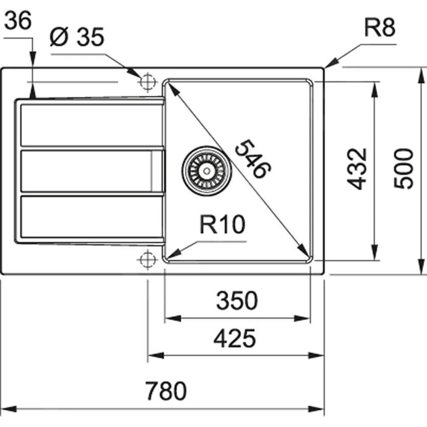Franke Sirius 2.0 - Tectonite-Spüle S2D 611-78, 780x500 Mm, Weiß 143.0613.581 4 Franke Sirius 2.0 - Tectonite-Spüle S2D 611-78, 780x500 Mm, Weiß 143.0613.581 – Bild 2
