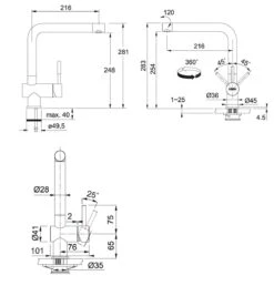 Franke Sets - Küchenset G116, Fragranitspüle BSG 611-62, Onyx + Armatur Samoa, Chrom 114.0440.605 -Küchenarmaturen Verkauf 3e8728eb891026345fa4de19 13