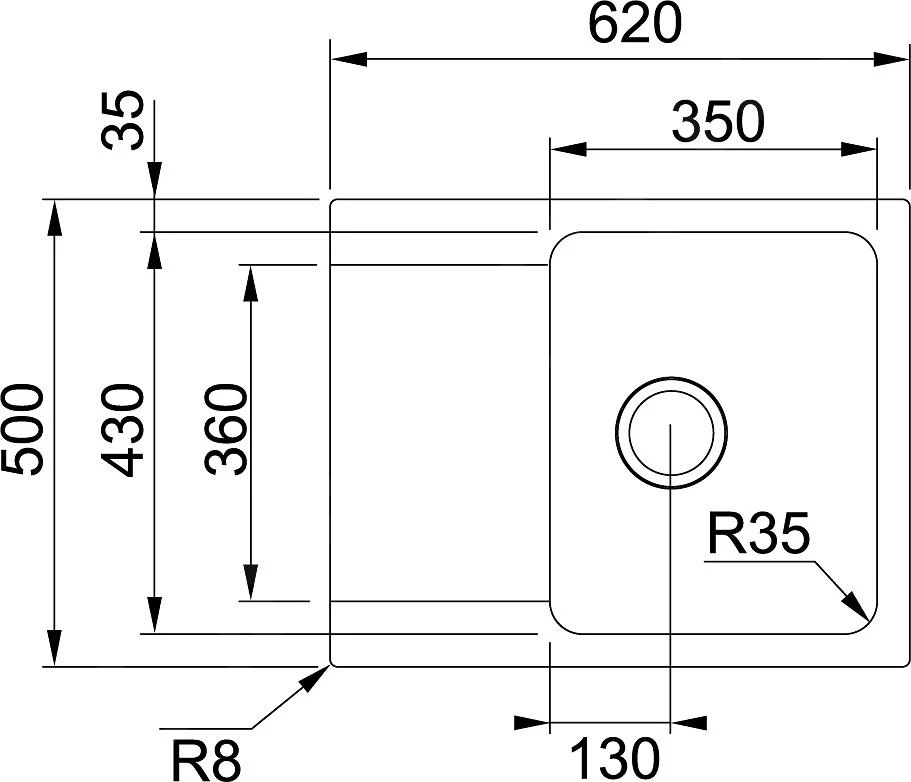 Franke Orion - Tectonite Spülbecken OID 611-62, 620x500 Mm, Weiß 114.0288.566 4 Franke Orion - Tectonite Spülbecken OID 611-62, 620x500 Mm, Weiß 114.0288.566 – Bild 2