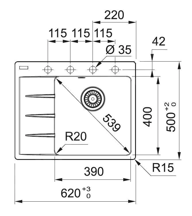 Franke Sets - Set G223, Fragranit Spülbecken CNG 611-62 TL/7 Und Küchenarmatur FC 3055.071, Onyx/Chrom 114.0650.776 4 Franke Sets - Set G223, Fragranit Spülbecken CNG 611-62 TL/7 Und Küchenarmatur FC 3055.071, Onyx/Chrom 114.0650.776 – Bild 2