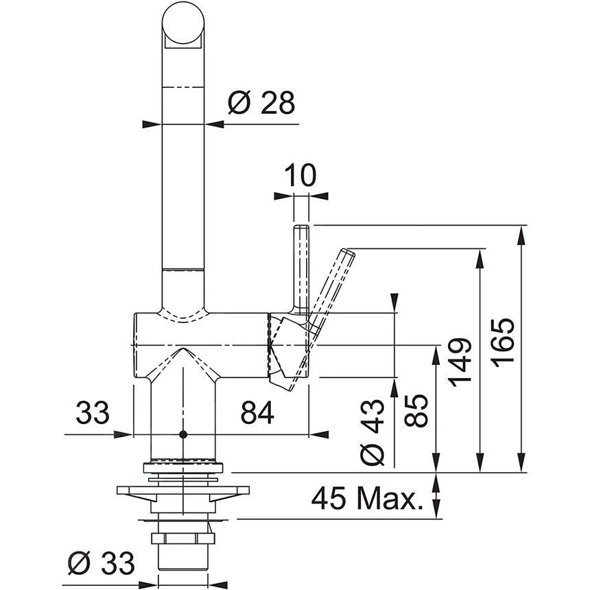 Franke Active New - Spültischarmatur FN 6564.031, Vorfenstermontage, Chrom 115.0653.390 5 Franke Active New - Spültischarmatur FN 6564.031, Vorfenstermontage, Chrom 115.0653.390 – Bild 3