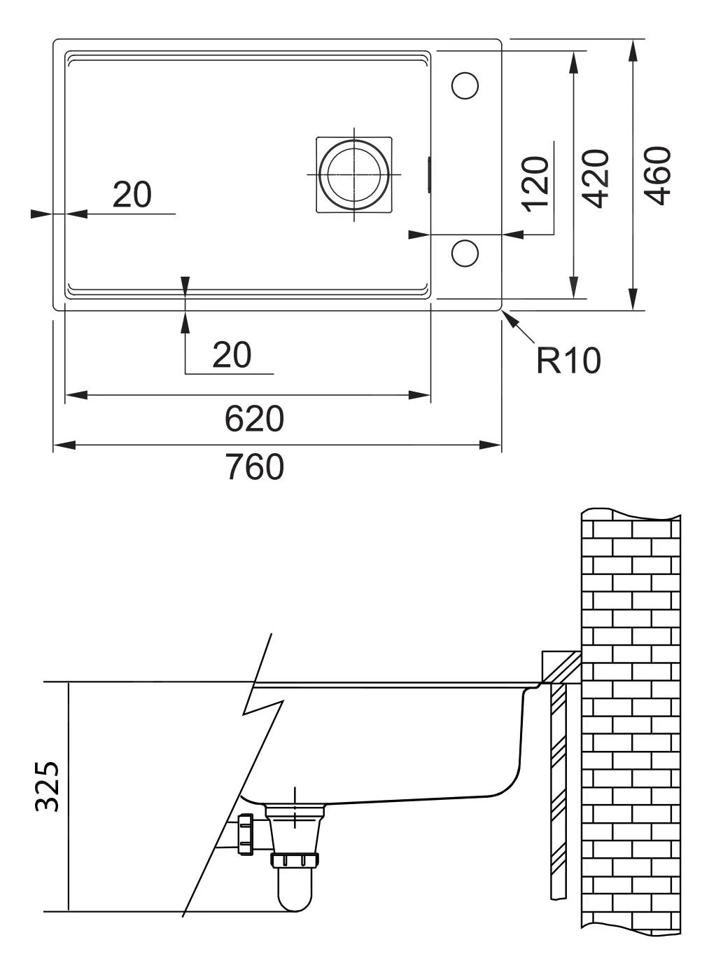 Franke Kubus 2 - Fragranit Spülbecken KNG 110-62, 760x460 Mm, Onyx 125.0512.515 4 Franke Kubus 2 - Fragranit Spülbecken KNG 110-62, 760x460 Mm, Onyx 125.0512.515 – Bild 2