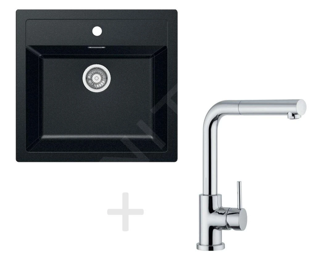 Franke Sets - Küchenset T12, Tectonite Spülbecken SID 610, Schwarz + Küchenarmatur FN 0147.031, Chrom 114.0264.293 3 Franke Sets - Küchenset T12, Tectonite Spülbecken SID 610, Schwarz + Küchenarmatur FN 0147.031, Chrom 114.0264.293