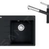 Franke Sets - Set G223, Fragranit-Spüle CNG 611-62 TL/7 Und Armatur FC 3055.901, Schwarz Matt/chrom 114.0675.668
