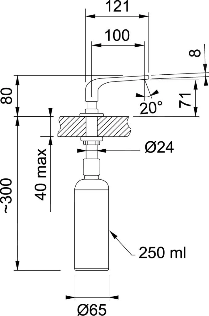 Franke Sinos - Seifenspender, 250 Ml, Chrom 119.0261.519 4 Franke Sinos - Seifenspender, 250 Ml, Chrom 119.0261.519 – Bild 2