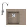 Franke Sets - Set G214, Fragranit Spülbecken CNG 611-62 TL/2 Und Küchenarmatur FP 0408.031, Kaschmir/Chrom 114.0650.760 -Küchenarmaturen Verkauf 66a5f95ca8173bc0764423f0