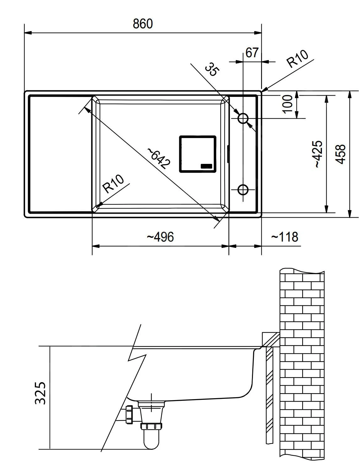 Franke Fresno - Fragranit Spülbecken FSG 211, 860x458 Mm, Onyx 135.0539.538 4 Franke Fresno - Fragranit Spülbecken FSG 211, 860x458 Mm, Onyx 135.0539.538 – Bild 2