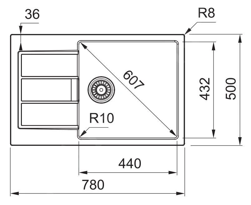 Franke Sirius 2.0 - Tectonite-Spüle S2D 611-78 XL, 780x500 Mm, Grau 143.0617.617 4 Franke Sirius 2.0 - Tectonite-Spüle S2D 611-78 XL, 780x500 Mm, Grau 143.0617.617 – Bild 2