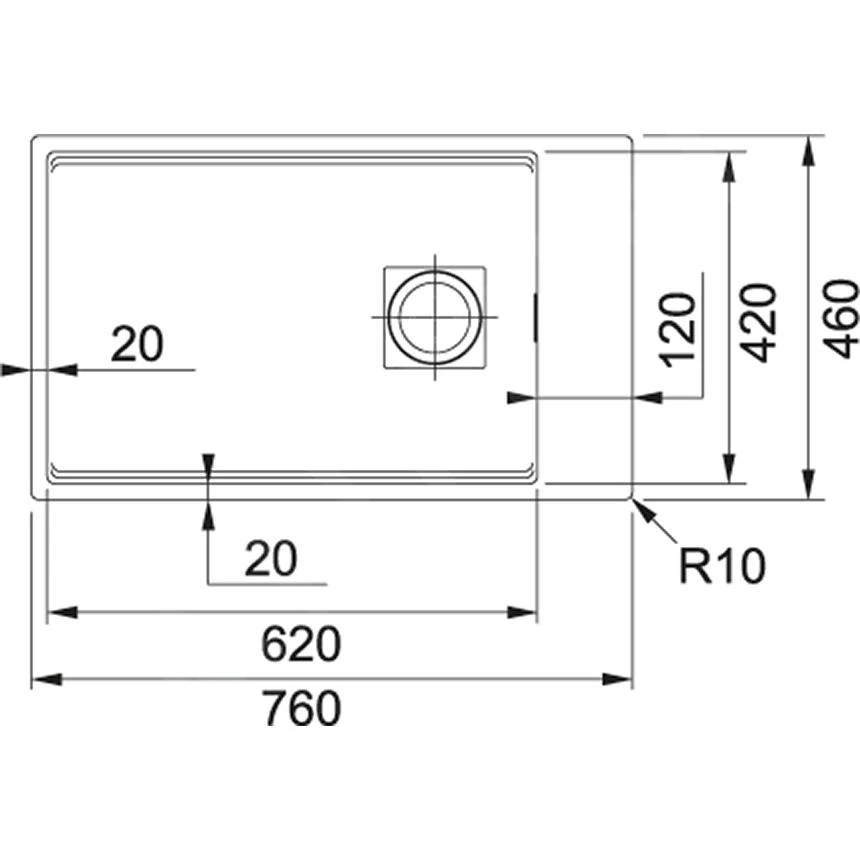 Franke Kubus 2 - Fragranit-Spüllbecken KNG 110-62, 760x460 Mm, Schwarz Matt 125.0627.321 4 Franke Kubus 2 - Fragranit-Spüllbecken KNG 110-62, 760x460 Mm, Schwarz Matt 125.0627.321 – Bild 2