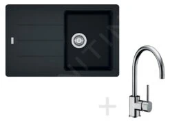 Franke Sets - Küchenset G56, Fragranit Spülbecken BFG 611-78, Onyx + Küchenarmatur FC 650, Chrom 114.0323.875