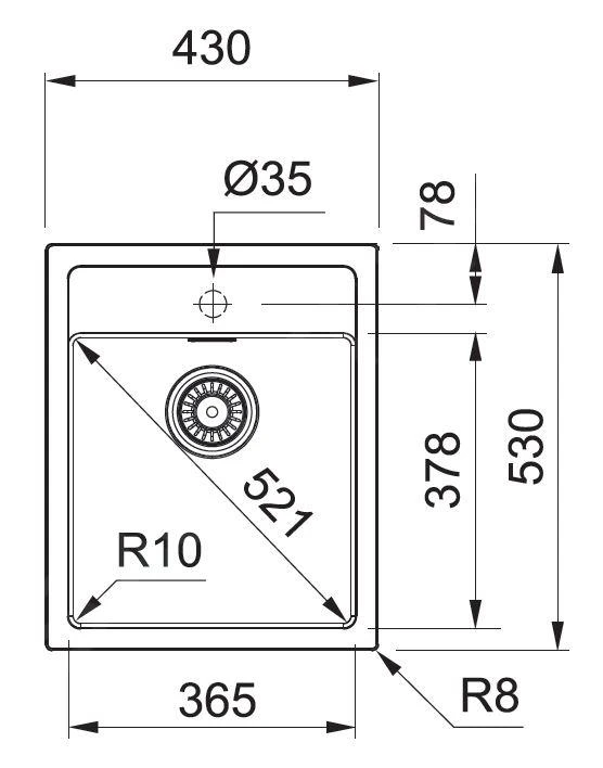 Franke Sirius - Tectonite Spülbecken SID 610-40, 430x530 Mm, Beige 143.0670.895 4 Franke Sirius - Tectonite Spülbecken SID 610-40, 430x530 Mm, Beige 143.0670.895 – Bild 2