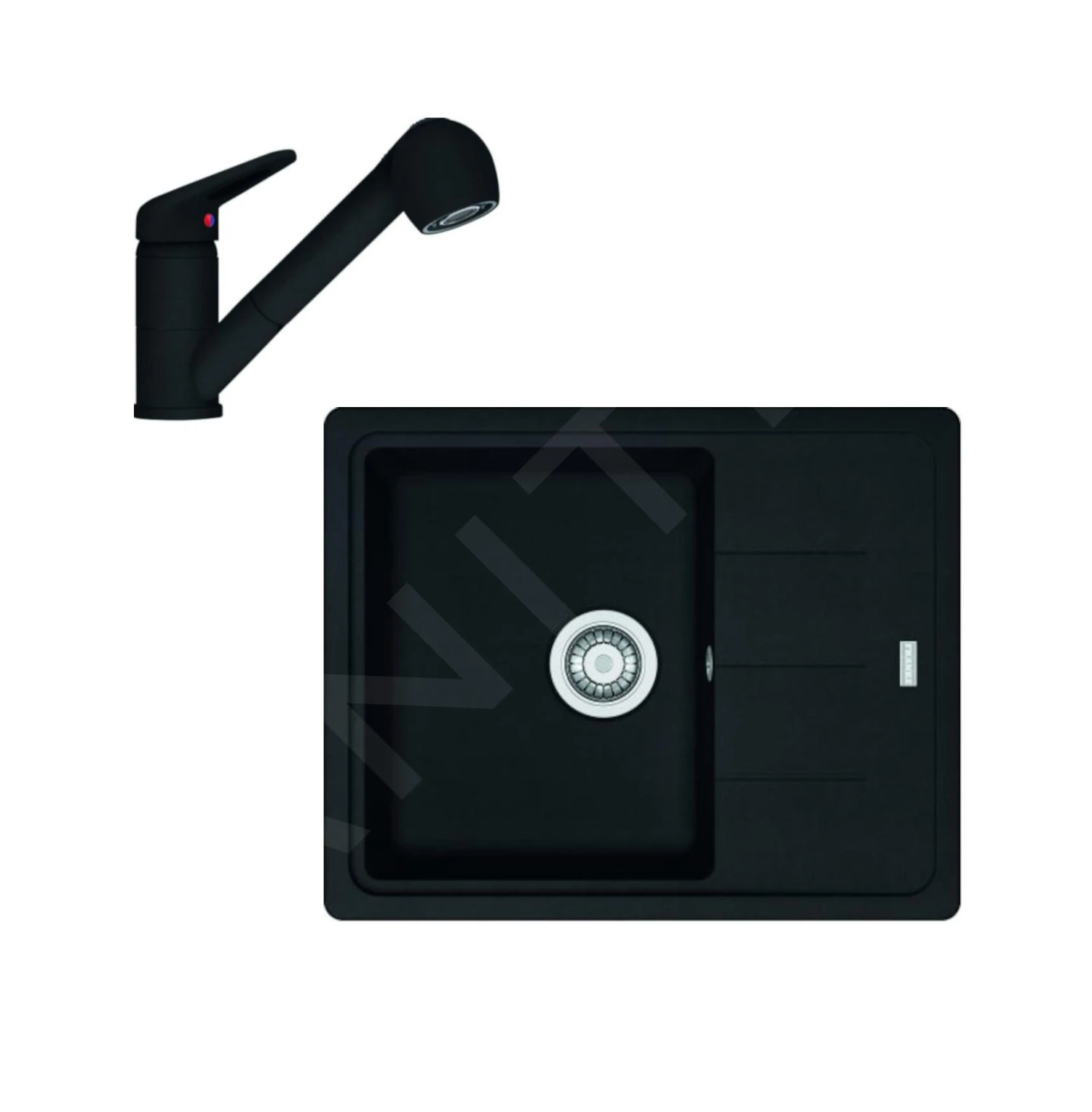 Franke Sets - Küchenset G55, Fragranite-Spüle BFG 611-62 Und Armatur FC 9547.901, Matt Schwarz 114.0675.661 3 Franke Sets - Küchenset G55, Fragranite-Spüle BFG 611-62 Und Armatur FC 9547.901, Matt Schwarz 114.0675.661