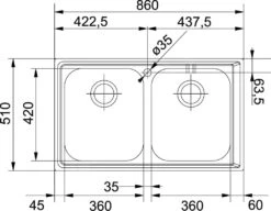 Franke Neptun - Spülbecken Edelstahl NEX 620, 860x510 Mm, + Siphon 101.0120.273 -Küchenarmaturen Verkauf 915121d7c644674f7e797138