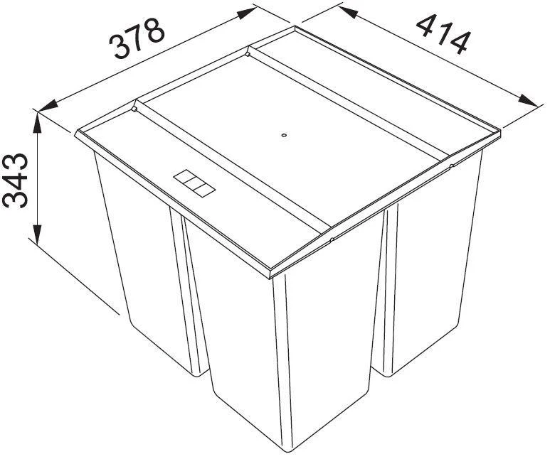 Franke Abfalltrennsysteme - Abfalleimer Easysort 450-1-2, Eingebaut 121.0494.150 4 Franke Abfalltrennsysteme - Abfalleimer Easysort 450-1-2, Eingebaut 121.0494.150 – Bild 2