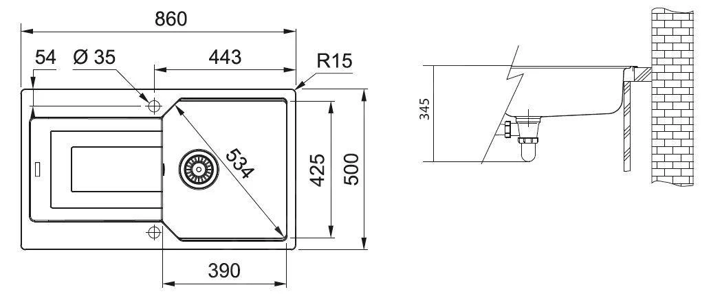 Franke Urban - Fragranit Spülbecken UBG 611-86, 860x500 Mm, Kaschmir 114.0582.824 4 Franke Urban - Fragranit Spülbecken UBG 611-86, 860x500 Mm, Kaschmir 114.0582.824 – Bild 2
