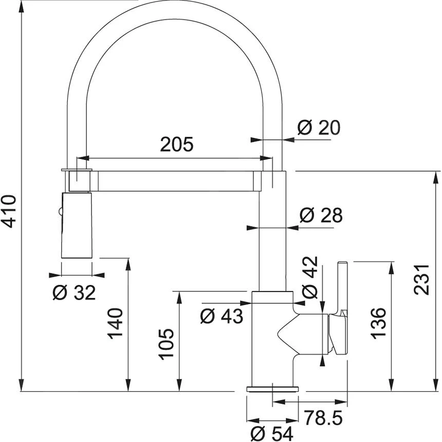 Franke Lina - Spültischarmatur FC 6087.031 Mit Flexiblem Arm, Verchromt/grau 115.0626.087 4 Franke Lina - Spültischarmatur FC 6087.031 Mit Flexiblem Arm, Verchromt/grau 115.0626.087 – Bild 2