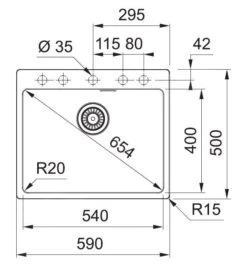 Franke Maris - Fragranit Küchenspüle MRG 610-54 FTL, 590x500 Mm, Grauer Stein 114.0661.455 -Küchenarmaturen Verkauf 9edf5a3427cce9958e3e9f1b 3