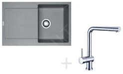 Franke Sets - Küchenset G39, Granitspüle MRG 611, Steingrau + Armatur Samoa, Chrom 114.0283.425