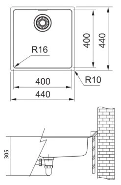 Franke Maris - Spülbecken Edelstahl MRX 110-40, 440x440x180 Mm 122.0531.643 -Küchenarmaturen Verkauf a24e3fbbb7355fd327fd1c35