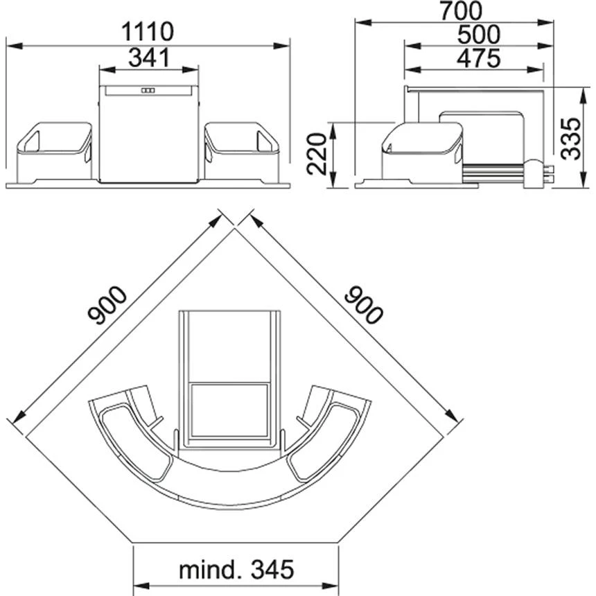 Franke Cube - Sorter Cube, Eckig, 2 X 18 L 134.0055.286 4 Franke Cube - Sorter Cube, Eckig, 2 X 18 L 134.0055.286 – Bild 2