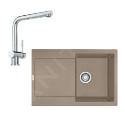 Franke Sets - Küchenset G39, Fragnitspüle MRG 611 Und Spültischarmatur Samoa, Kaschmir/verchromt 114.0510.267