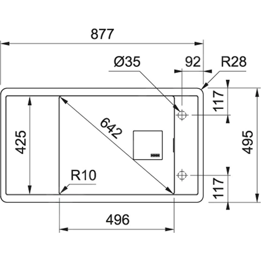 Franke Fresno - Fragranit-Spüllbecken FSG 611-88, 877x495 Mm, Schwarz Matt 114.0651.012 4 Franke Fresno - Fragranit-Spüllbecken FSG 611-88, 877x495 Mm, Schwarz Matt 114.0651.012 – Bild 2