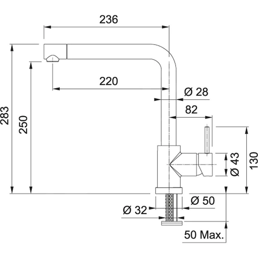 Franke Küchenarmaturen - Spültischarmatur FC 0143, Chrom 115.0154.303 4 Franke Küchenarmaturen - Spültischarmatur FC 0143, Chrom 115.0154.303 – Bild 2