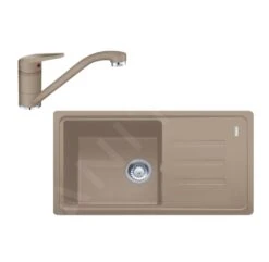 Franke Sets - Küchenset G121, Fragnitspüle BSG 611-78/39 Und Spültischarmatur FC 9541.424, Kaschmir 114.0510.451