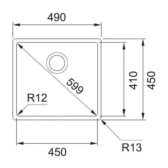 Franke Box - Spülbecken BXX 210/110-45, 490 X 450 Mm, Edelstahl 127.0395.014 4 Franke Box - Spülbecken BXX 210/110-45, 490 X 450 Mm, Edelstahl 127.0395.014 – Bild 2