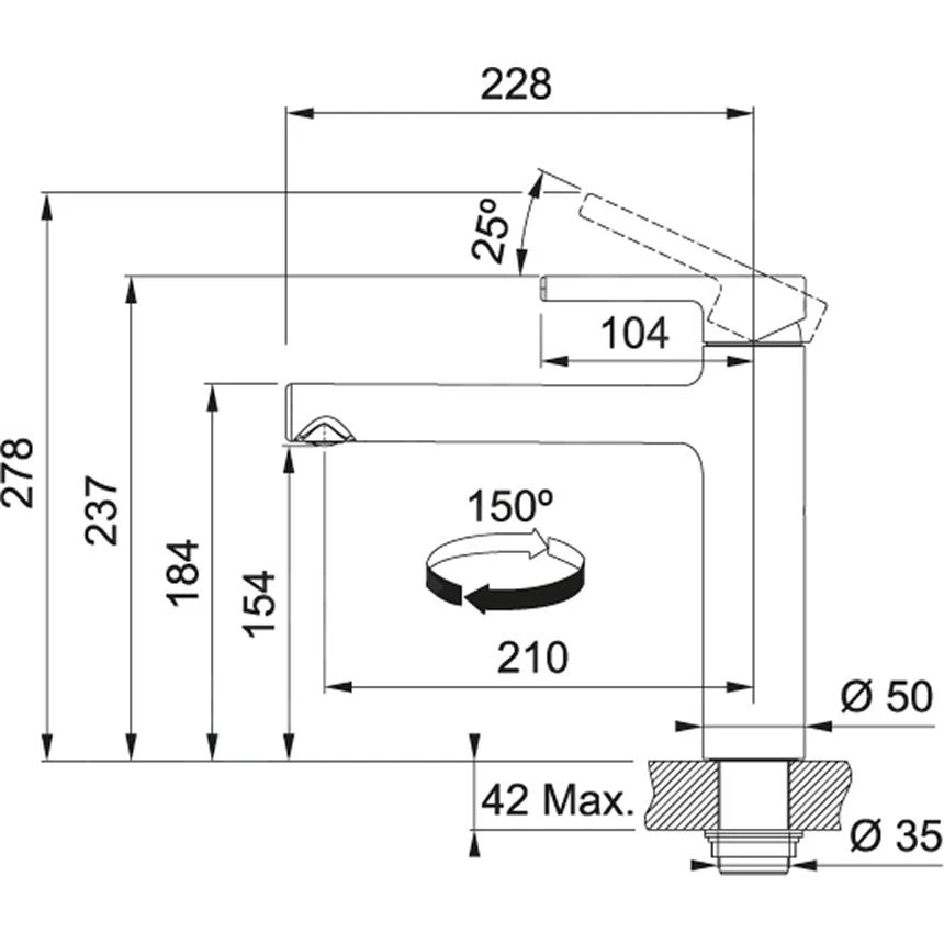 Franke Centro - Spültischarmatur FP 0095.031, Verchromt 115.0600.095 4 Franke Centro - Spültischarmatur FP 0095.031, Verchromt 115.0600.095 – Bild 2