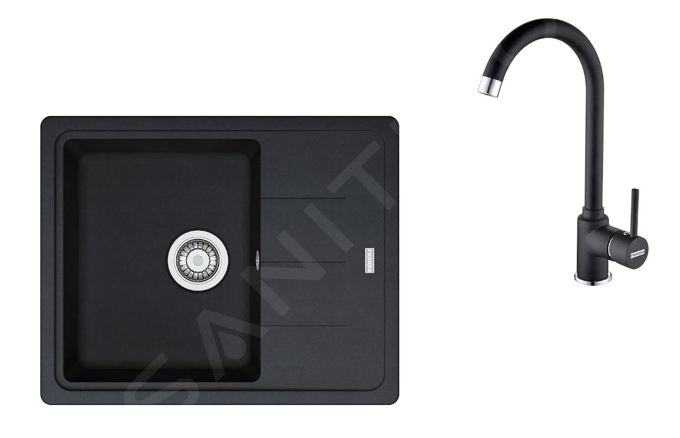 Franke Sets - SET G172, Fragranitspüle BFG 611-62 Mit Armatur FP 9000.071, Onyx/Onyx 114.0619.578 3 Franke Sets - SET G172, Fragranitspüle BFG 611-62 Mit Armatur FP 9000.071, Onyx/Onyx 114.0619.578