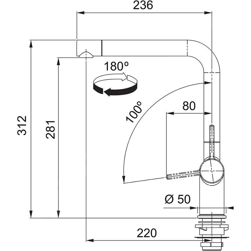Franke Active New - Spültischarmatur FN 6100.031, Chrom 115.0653.298 4 Franke Active New - Spültischarmatur FN 6100.031, Chrom 115.0653.298 – Bild 2
