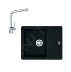 Franke Sets - Küchenset G95, Fragranite-Spüle BFG 611-62 Und Samoa-Armatur, Schwarz Matt / Chrom 114.0675.660