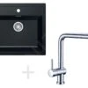 Franke Sets - Küchenset T13, Tectonite Spülbecken SID 610, Schwarz + Küchenarmatur Samoa, Chrom 114.0283.125