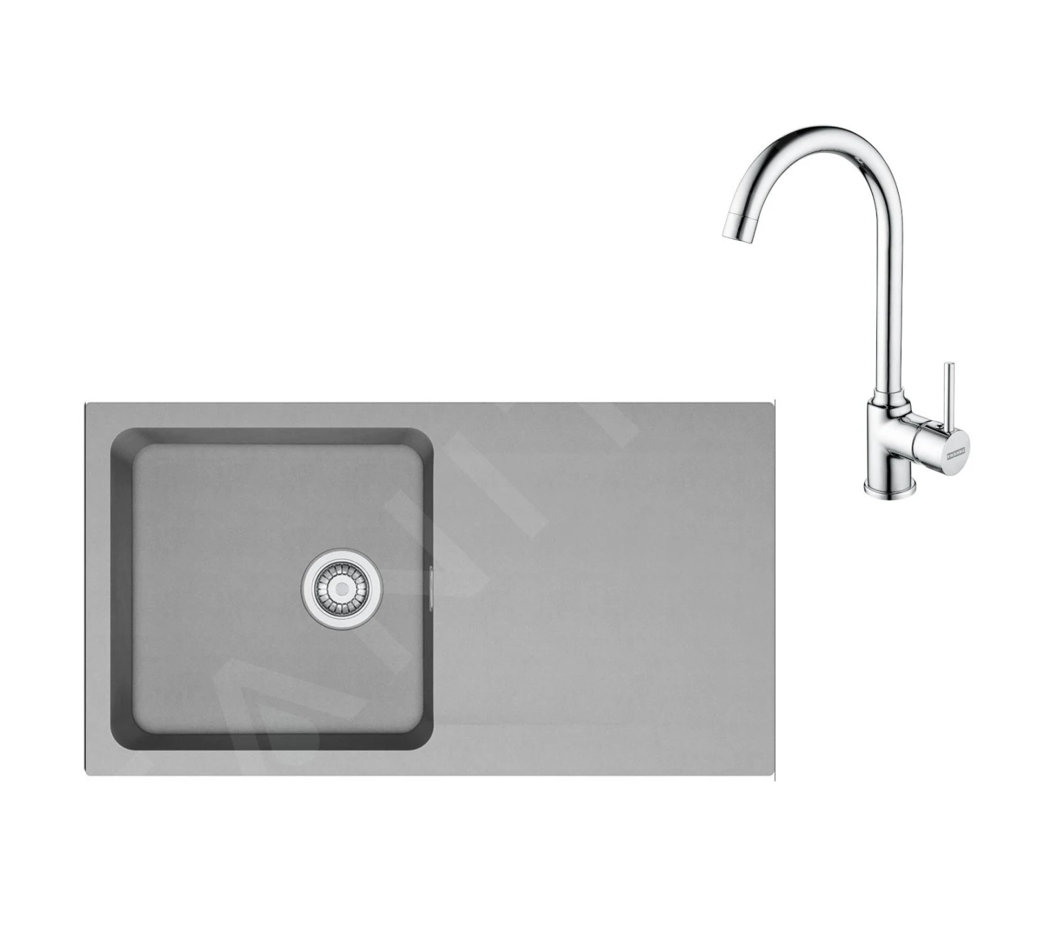 Franke Sets - Set T98, Tectonite-Spüle OID 611 Und Armatur FP 9000.031, Grau / Chrom 143.0675.702 3 Franke Sets - Set T98, Tectonite-Spüle OID 611 Und Armatur FP 9000.031, Grau / Chrom 143.0675.702