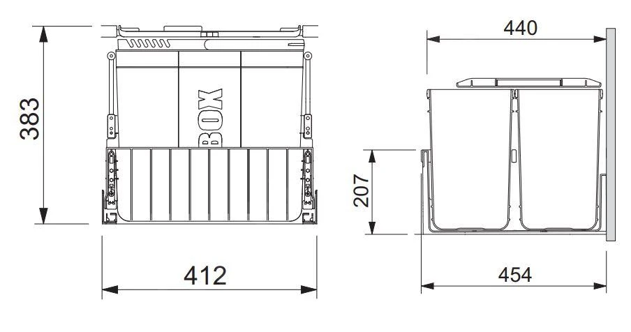 Franke Abfalltrennsysteme - Abfalleimer 300-45 Trio, Eingebaut 121.0150.145 4 Franke Abfalltrennsysteme - Abfalleimer 300-45 Trio, Eingebaut 121.0150.145 – Bild 2