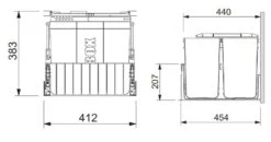Franke Abfalltrennsysteme - Abfalleimer 300-45 Duo, Eingebaut 121.0150.144 -Küchenarmaturen Verkauf ee1c94cace7ce85df9f8bde3
