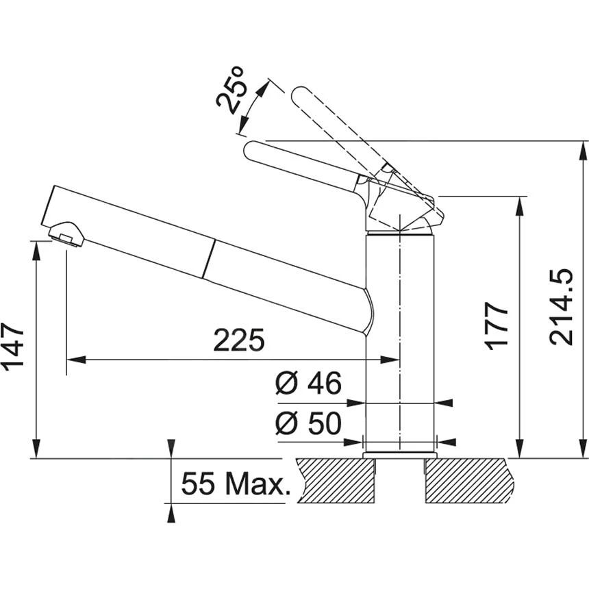 Franke Sets - Set G227, Fragranit-Spüle CNG 611-78 TL/7 Und Armatur FC 3055.071, Schwarz Matt/chrom 114.0675.670 5 Franke Sets - Set G227, Fragranit-Spüle CNG 611-78 TL/7 Und Armatur FC 3055.071, Schwarz Matt/chrom 114.0675.670 – Bild 3