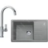 Franke Sets - Küchenset G115, Fragranit Spülbecken BSG 611-62, Steingrau + Küchenarmatur FP 0408.031, Chrom 114.0440.670