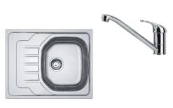 Franke Sets - SET N72, Edestahlspüle OLN 611-63 Mit Armatur FB 250.031, Edelstahl/Chrom 101.0618.833