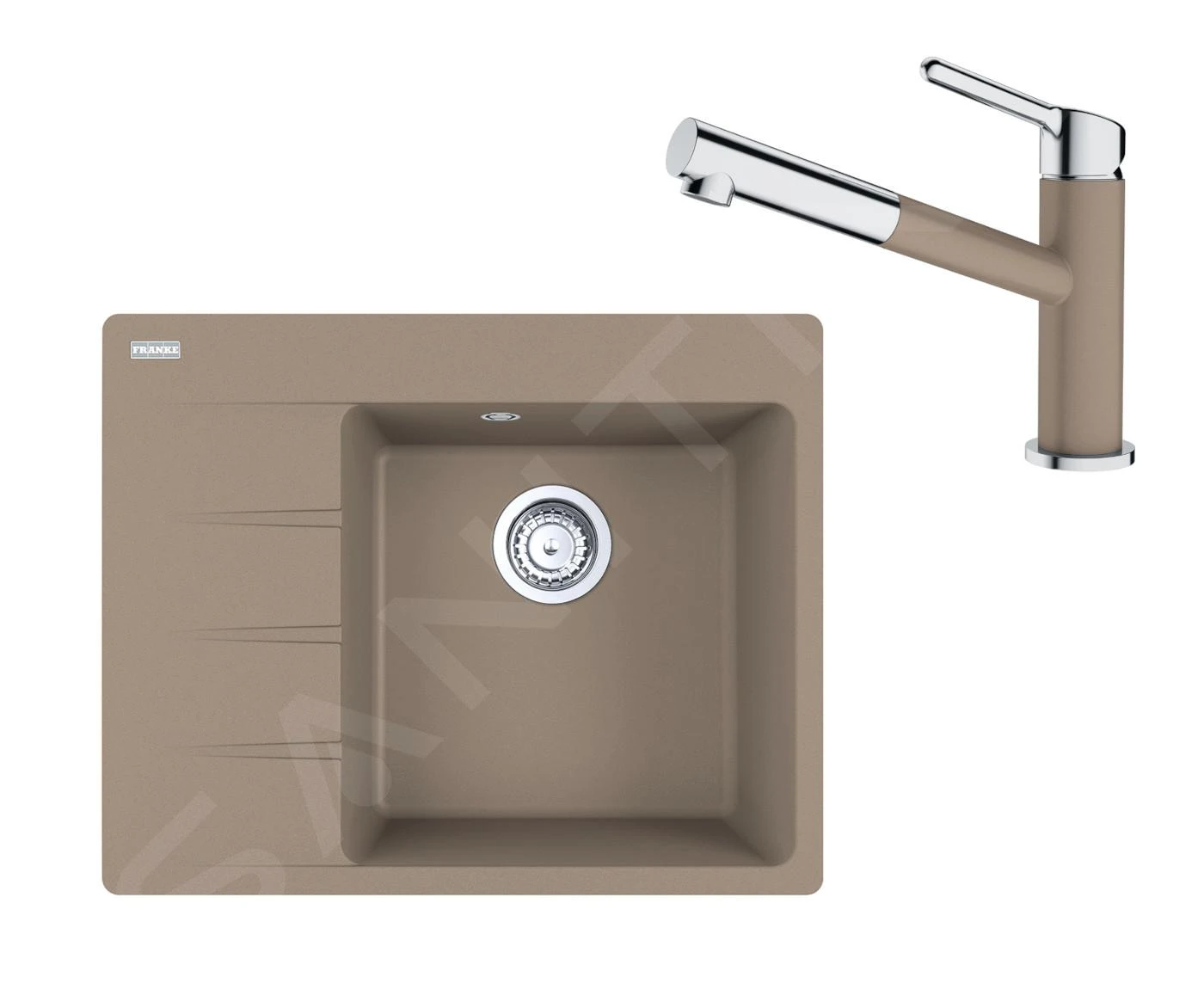 Franke Sets - Set G223, Fragranit Spülbecken CNG 611-62 TL/7 Und Küchenarmatur FC 3055.424, Kaschmir/Chrom 114.0650.774 3 Franke Sets - Set G223, Fragranit Spülbecken CNG 611-62 TL/7 Und Küchenarmatur FC 3055.424, Kaschmir/Chrom 114.0650.774