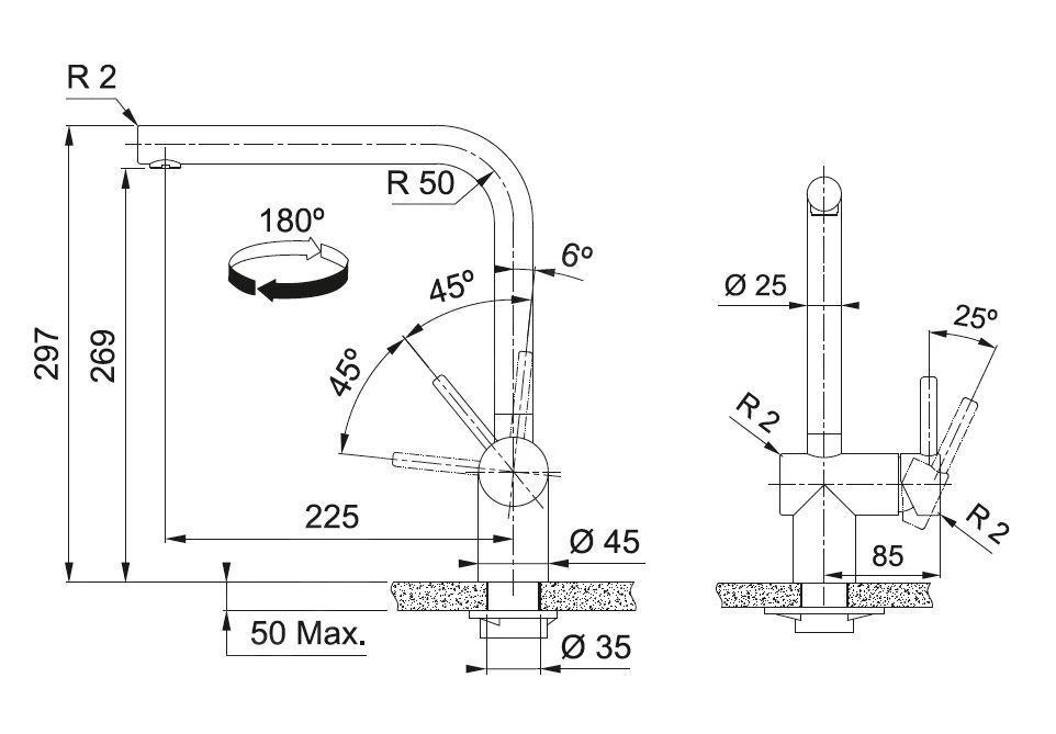 Franke Atlas Neo - Spültischarmatur FC 3834.505, Kupfer 115.0628.204 4 Franke Atlas Neo - Spültischarmatur FC 3834.505, Kupfer 115.0628.204 – Bild 2